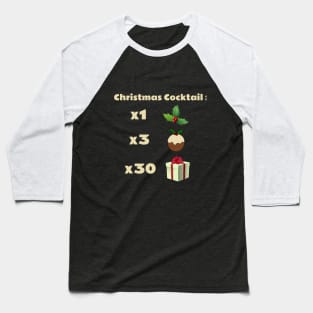 Christmas Cocktail, Cocktail recipe, Holly, Christmas Pudding, Christmas Gift, Funny Cocktail Stickers Baseball T-Shirt